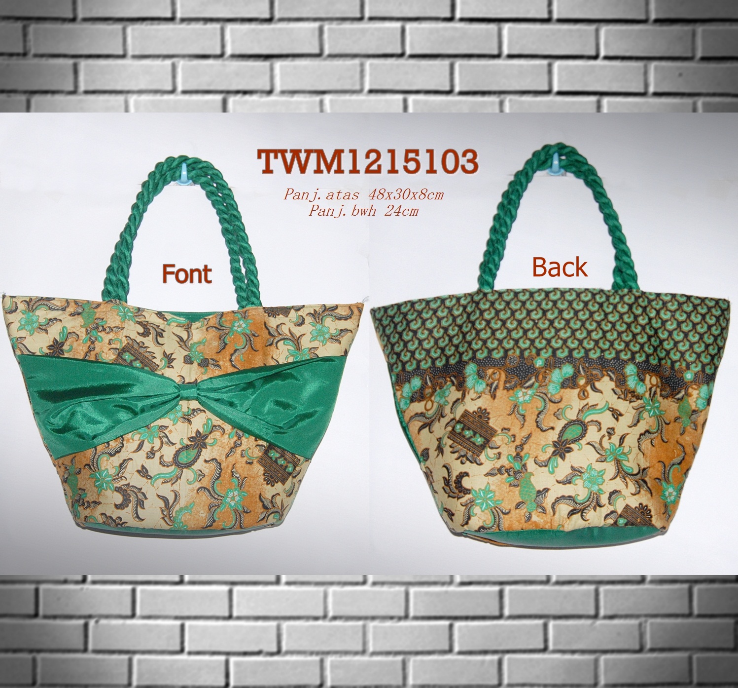 Jual Tas Batik Shoulder Wanita Medium Murah Meriah Batik 